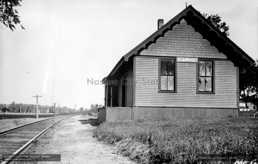 Postcard: Elmwood station, Maine Central Railroad